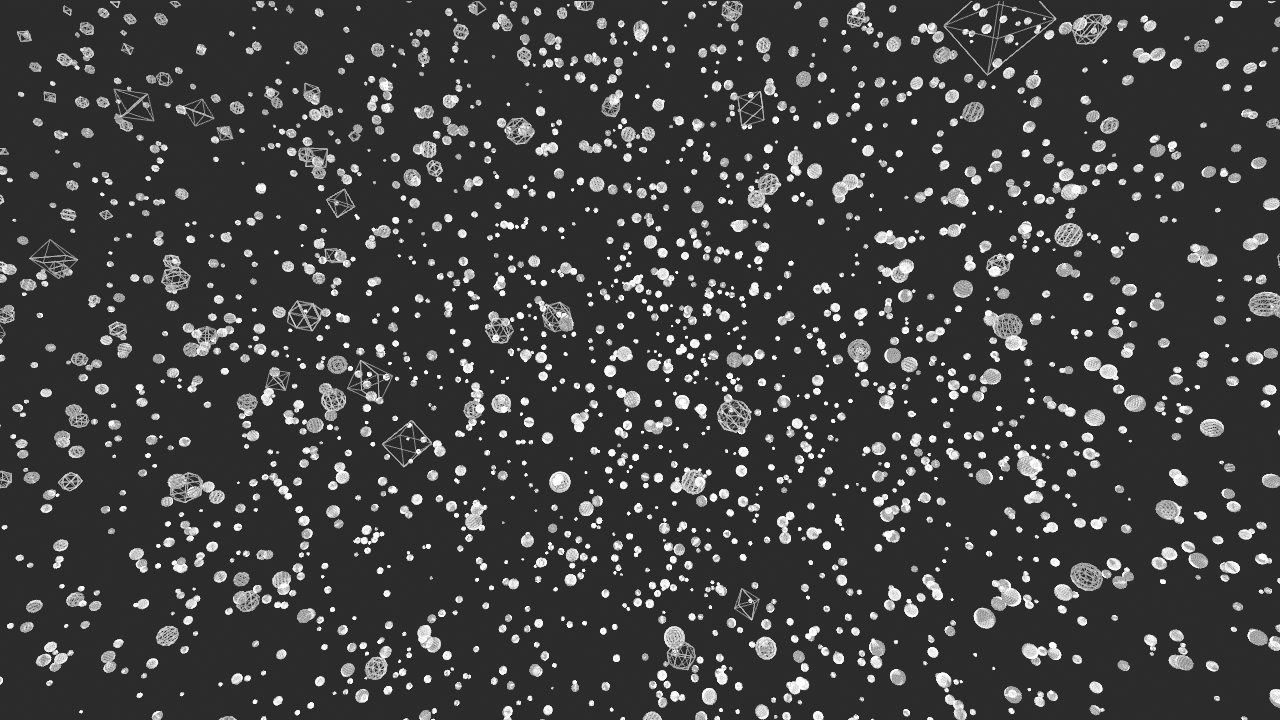 SampleOctahedronSphereMultiVertexInstancingシーン